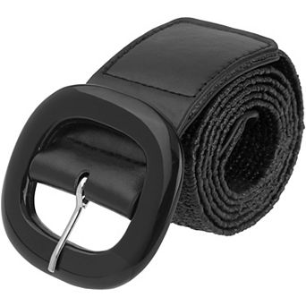 Women's Woven Wide Stretch Belts Elastic Belt Waistband for Dress