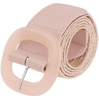 Women's Woven Wide Stretch Belts Elastic Belt Waistband for Dress