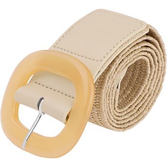 Women's Woven Wide Stretch Belts Elastic Belt Waistband for Dress