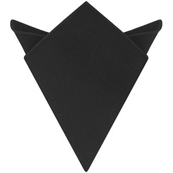 Men's Handkerchiefs Tweed Soft Solid Pocket Squares with Embroidered Edge