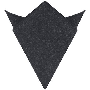 Men's Handkerchiefs Tweed Soft Solid Pocket Squares with Embroidered Edge