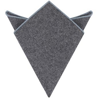 Men's Handkerchiefs Tweed Soft Solid Pocket Squares with Embroidered Edge