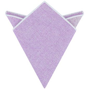 Men's Handkerchiefs Tweed Soft Solid Pocket Squares with Embroidered Edge