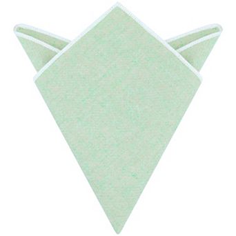 Men's Handkerchiefs Tweed Soft Solid Pocket Squares with Embroidered Edge