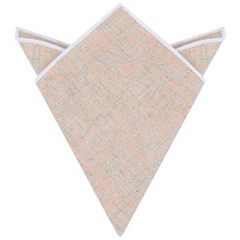 Men's Handkerchiefs Tweed Soft Solid Pocket Squares with Embroidered Edge