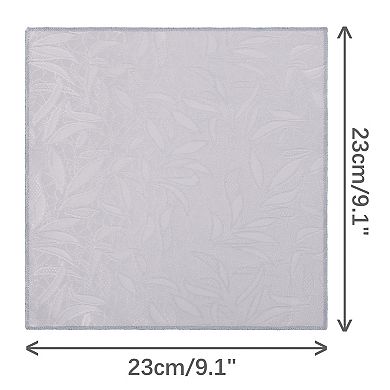 Men's Leaves Pocket Square Floral Leaf Embroidered Handkerchiefs with Trim for Wedding Party
