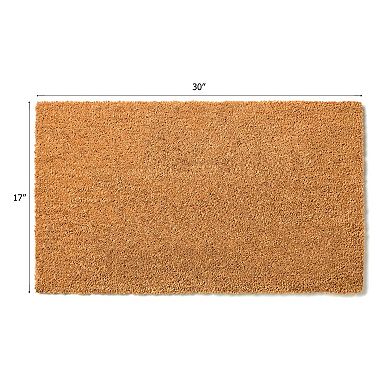 Coco Coir Doormat 2 Pack Non Slip Rubber Backing Dirt Trapping 17x30 Indoor Outdoor Entryway Mat