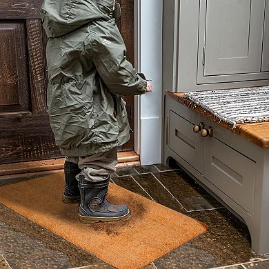 Coco Coir Doormat 2 Pack Non Slip Rubber Backing Dirt Trapping 17x30 Indoor Outdoor Entryway Mat