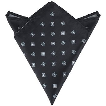 Men's Pocket Squares Handkerchiefs with Solid Trim for Wedding Party