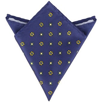 Men's Pocket Squares Handkerchiefs with Solid Trim for Wedding Party
