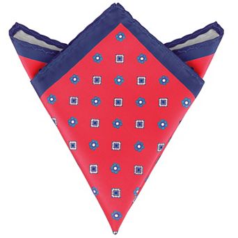 Men's Pocket Squares Handkerchiefs with Solid Trim for Wedding Party