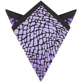 Men's Pocket Squares Gradient Leopard Print Silky Handkerchief for Wedding Party