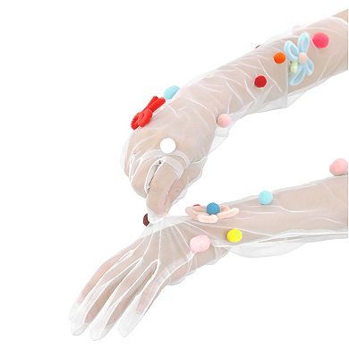 Women's Elegant Lace Gloves Elbow Length Sleeves for Tea Party Wedding