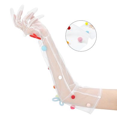 Women's Elegant Lace Gloves Elbow Length Sleeves for Tea Party Wedding