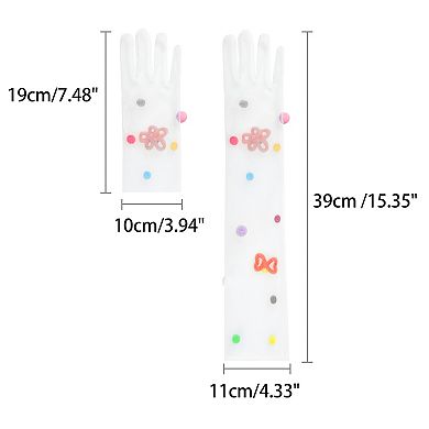 Women's Elegant Lace Gloves Elbow Length Sleeves for Tea Party Wedding