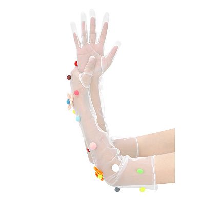 Women's Elegant Lace Gloves Elbow Length Sleeves for Tea Party Wedding