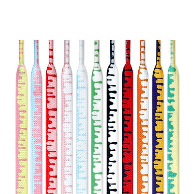 Colorful Shoe Strings Gradient Melted Patterned Shoelaces for Sneakers 1 Pair 39.4"