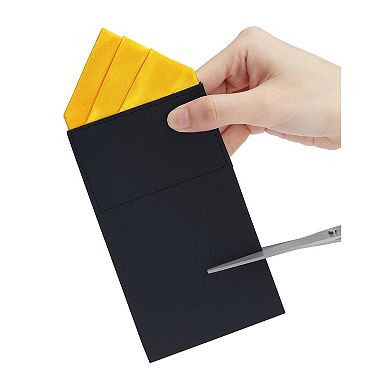 Men's Solid Card-inserting Pocket Squares Handkerchiefs 3.1" for Business Formal Wedding