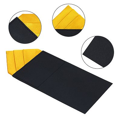 Men's Solid Card-inserting Pocket Squares Handkerchiefs 3.1" for Business Formal Wedding