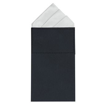 Men's Solid Card-inserting Pocket Squares Handkerchiefs 3.1" for Business Formal Wedding