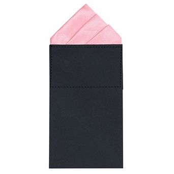 Men's Solid Card-inserting Pocket Squares Handkerchiefs 3.1" for Business Formal Wedding