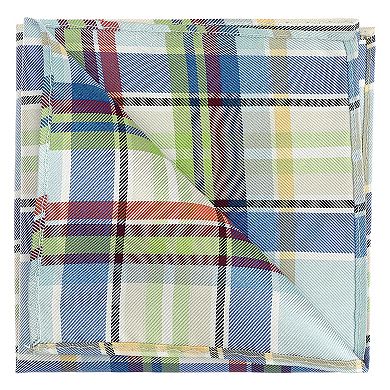 Men's Check Pocket Squares Handkerchiefs Multicolored for Wedding Party Business
