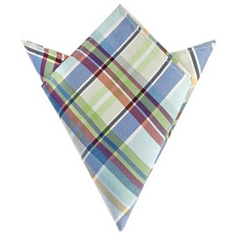Men's Check Pocket Squares Handkerchiefs Multicolored for Wedding Party Business