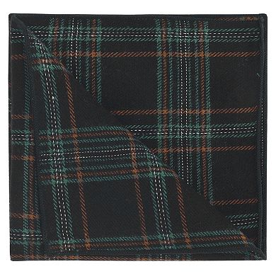 Men's Checkered Pocket Squares Cotton Plaid for Business Formal Meeting