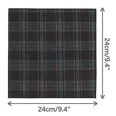 Men's Checkered Pocket Squares Cotton Plaid for Business Formal Meeting