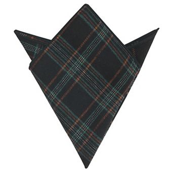 Men's Checkered Pocket Squares Cotton Plaid for Business Formal Meeting