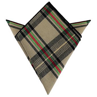 Men's Checkered Pocket Squares Cotton Plaid for Business Formal Meeting