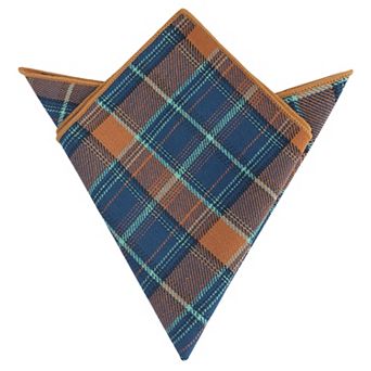 Men's Checkered Pocket Squares Cotton Plaid for Business Formal Meeting