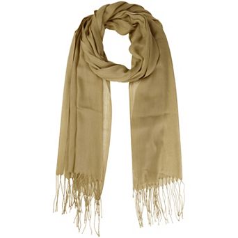 Winter Warm Scarf Solid Color Fringe Long Scarves Shawl for Women