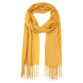 Winter Warm Scarf Solid Color Fringe Long Scarves Shawl for Women