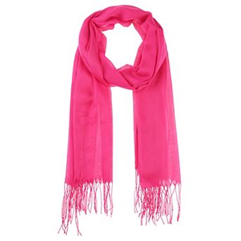 Winter Warm Scarf Solid Color Fringe Long Scarves Shawl for Women