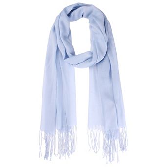 Winter Warm Scarf Solid Color Fringe Long Scarves Shawl for Women