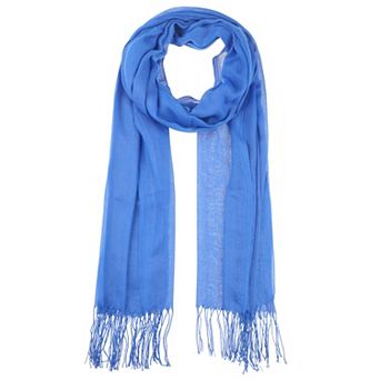 Winter Warm Scarf Solid Color Fringe Long Scarves Shawl for Women