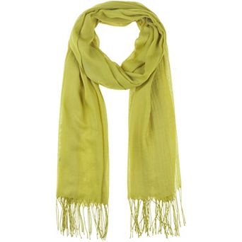 Winter Warm Scarf Solid Color Fringe Long Scarves Shawl for Women