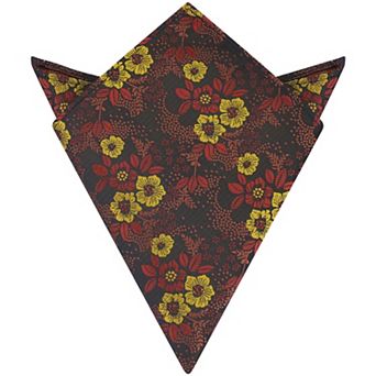 Men's Floral Pocket Squares Embroidered Colorful Flower Pattern Handkerchief