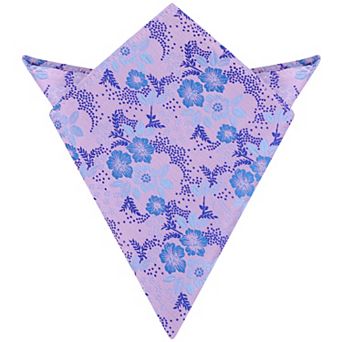 Men's Floral Pocket Squares Embroidered Colorful Flower Pattern Handkerchief