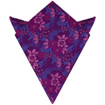 Men's Floral Pocket Squares Embroidered Colorful Flower Pattern Handkerchief