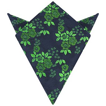 Men's Floral Pocket Squares Embroidered Colorful Flower Pattern Handkerchief