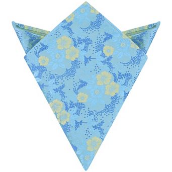Men's Floral Pocket Squares Embroidered Colorful Flower Pattern Handkerchief