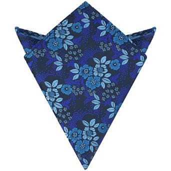 Men's Floral Pocket Squares Embroidered Colorful Flower Pattern Handkerchief