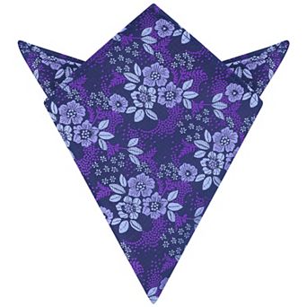 Men's Floral Pocket Squares Embroidered Colorful Flower Pattern Handkerchief