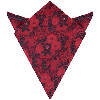 Men's Floral Pocket Squares Embroidered Colorful Flower Pattern Handkerchief