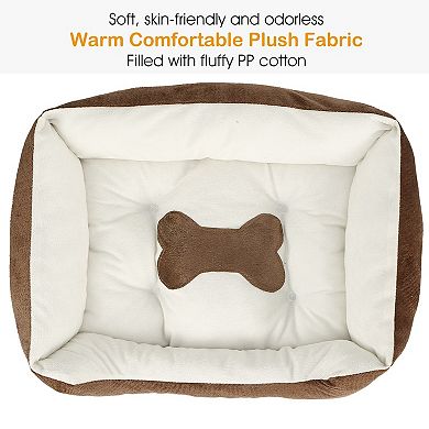 Fleece Pet Bed Cozy Dog & Cat Nest Cushion