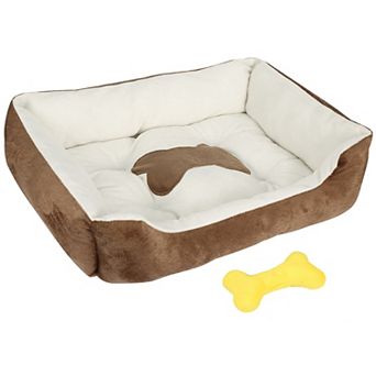 Fleece Pet Bed Cozy Dog & Cat Nest Cushion