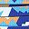 Blue White Orange