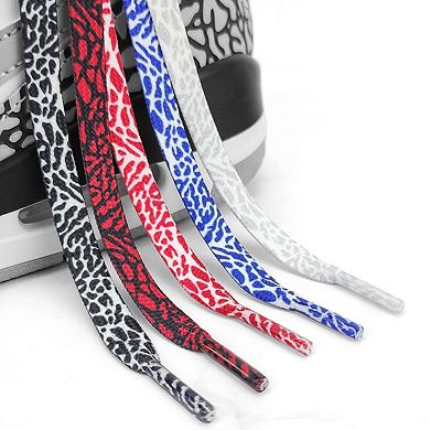 Women's Colorful Contrast Pattern Shoelaces for Sneakers 1 Pair 55.1"
